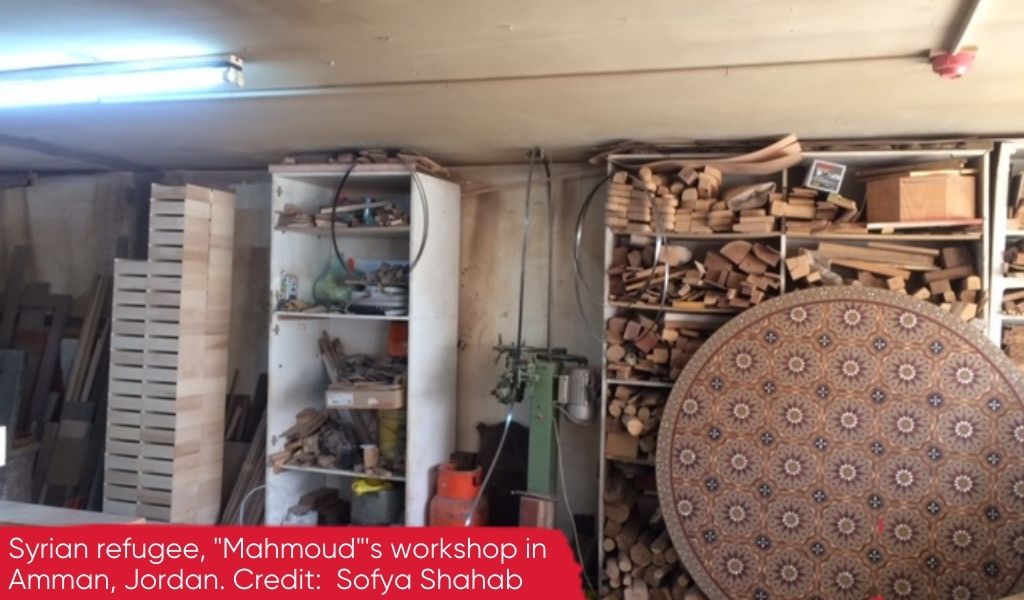 Syrian refugee woodcraft workshop in Amman, Jordan
