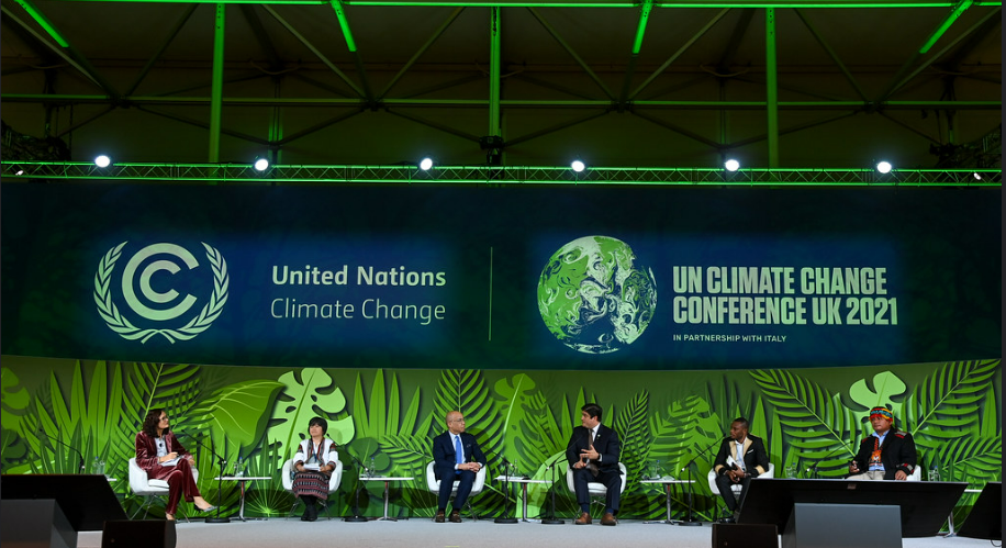 World leaders in a panel discussion at COP26 in Glasgow